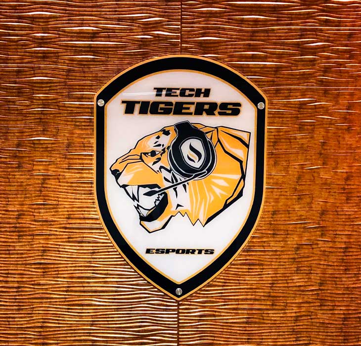 New England Institute of Technology Tech Tigers Esports Gaming Center Logo, Branding, and Marketing